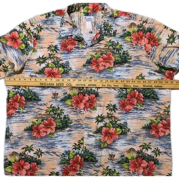 Vintage Hawaii Aloha Shirt Men’s 4XL Chest 62 Made in USA Hibiscus Floral Hawaii - Picture 9 of 10